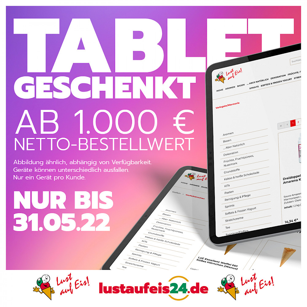 Tablet geschenkt* - Mega Deal zum Saisonstart!